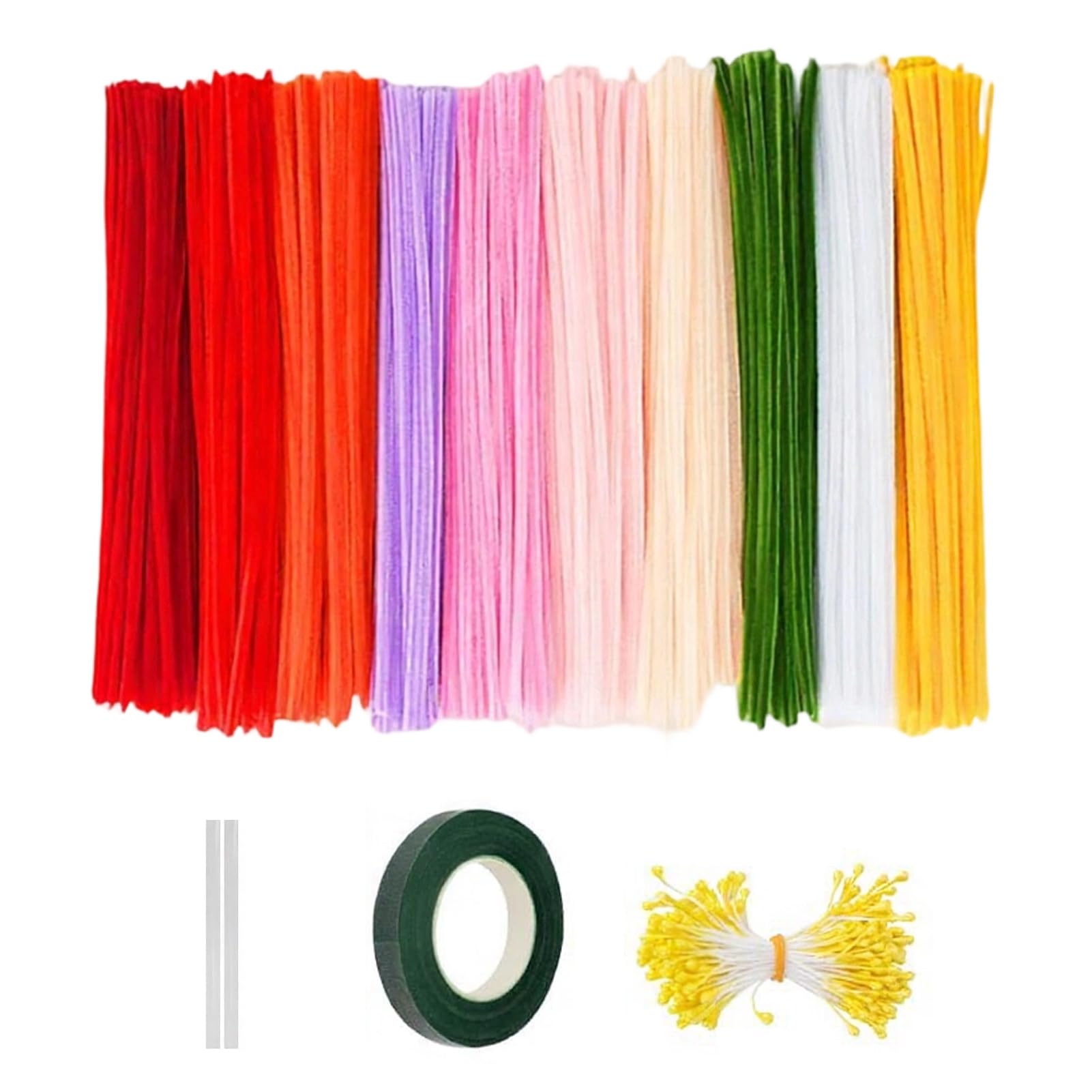 Mubsar Colorful Cleaners, Bright Colors Chenille Stems for Crafts, DIY Flowers Twistable Cleaners