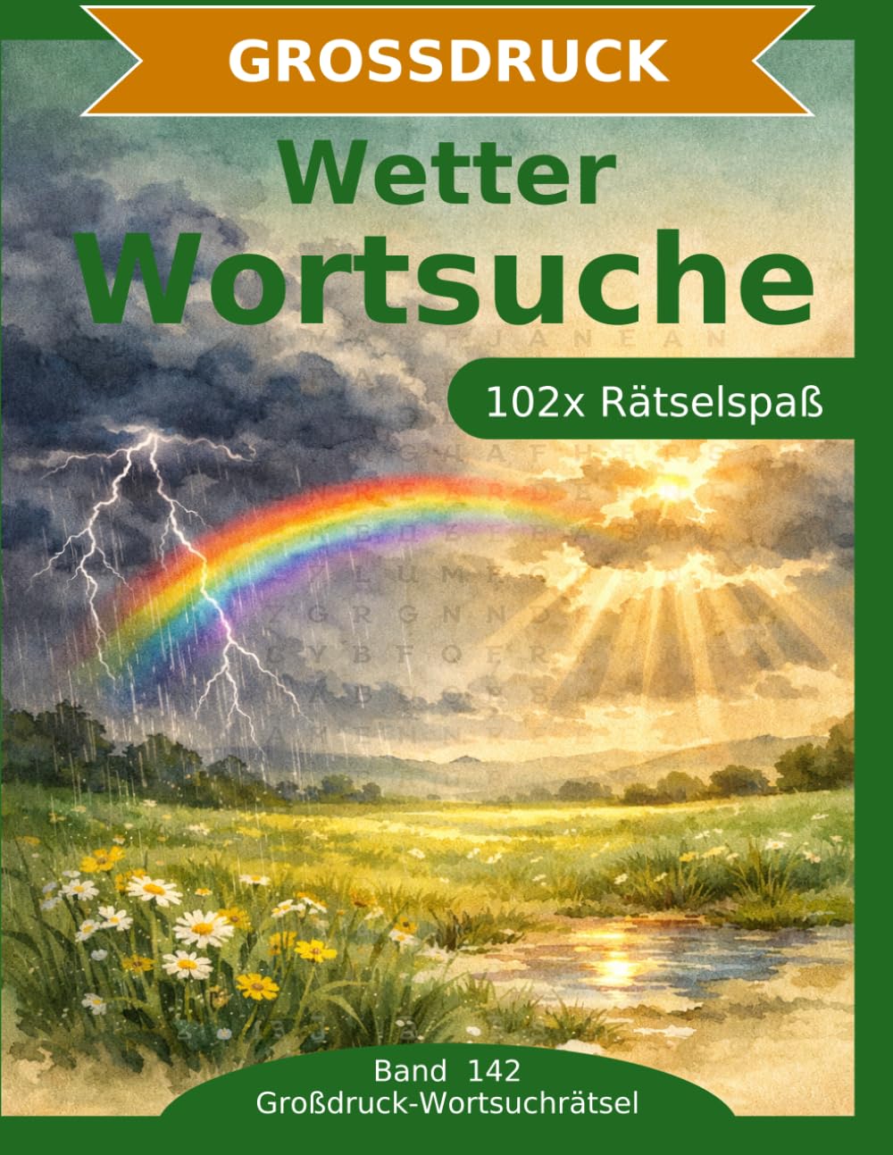 Wetter — Wortsuche in Großdruck: 102 Wortsuchrätsel mit extra großer Schrift | Geschenkidee für Oma & Opa
