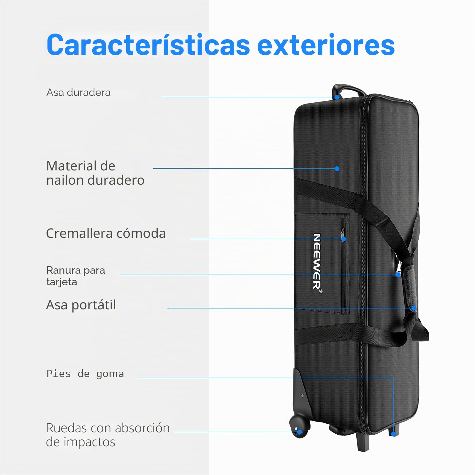 NEEWER Bolsa de Transporte para Equipo de Estudio fotográfico, Soporte de luz, trípode, Flash, Pantalla de Estudio, Estudio fotográfico, etc. (NW-B01)