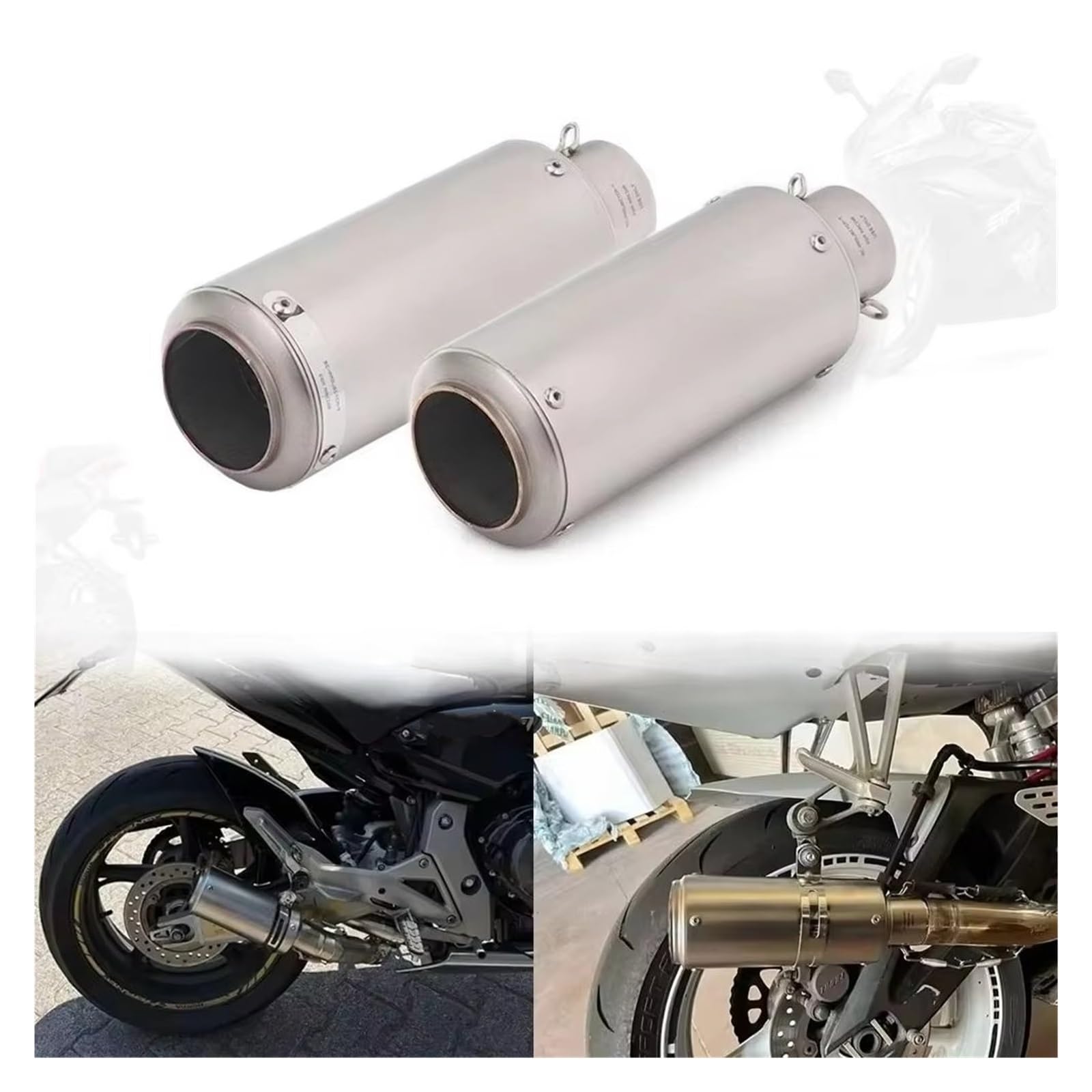 silencioso escape moto Para MT07 Para Z900 Para CBR600 Para S1000RR | Escape de escape con tubo de escape modificado DB Killer de 51 mm/60 mm(B)