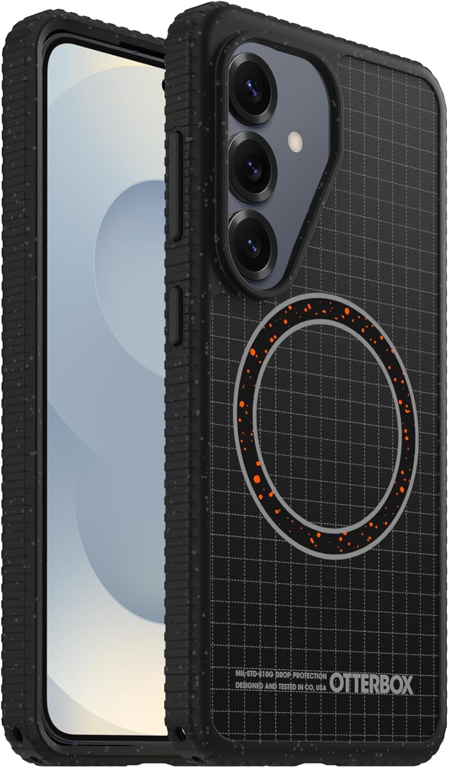 OtterBox Samsung Galaxy S26 Sole Series Case - Midnight Circuit (Black), Grippy Phone Case for Samsung Galaxy, Built-in Magnets, Raised Bumpers for Overall Protection