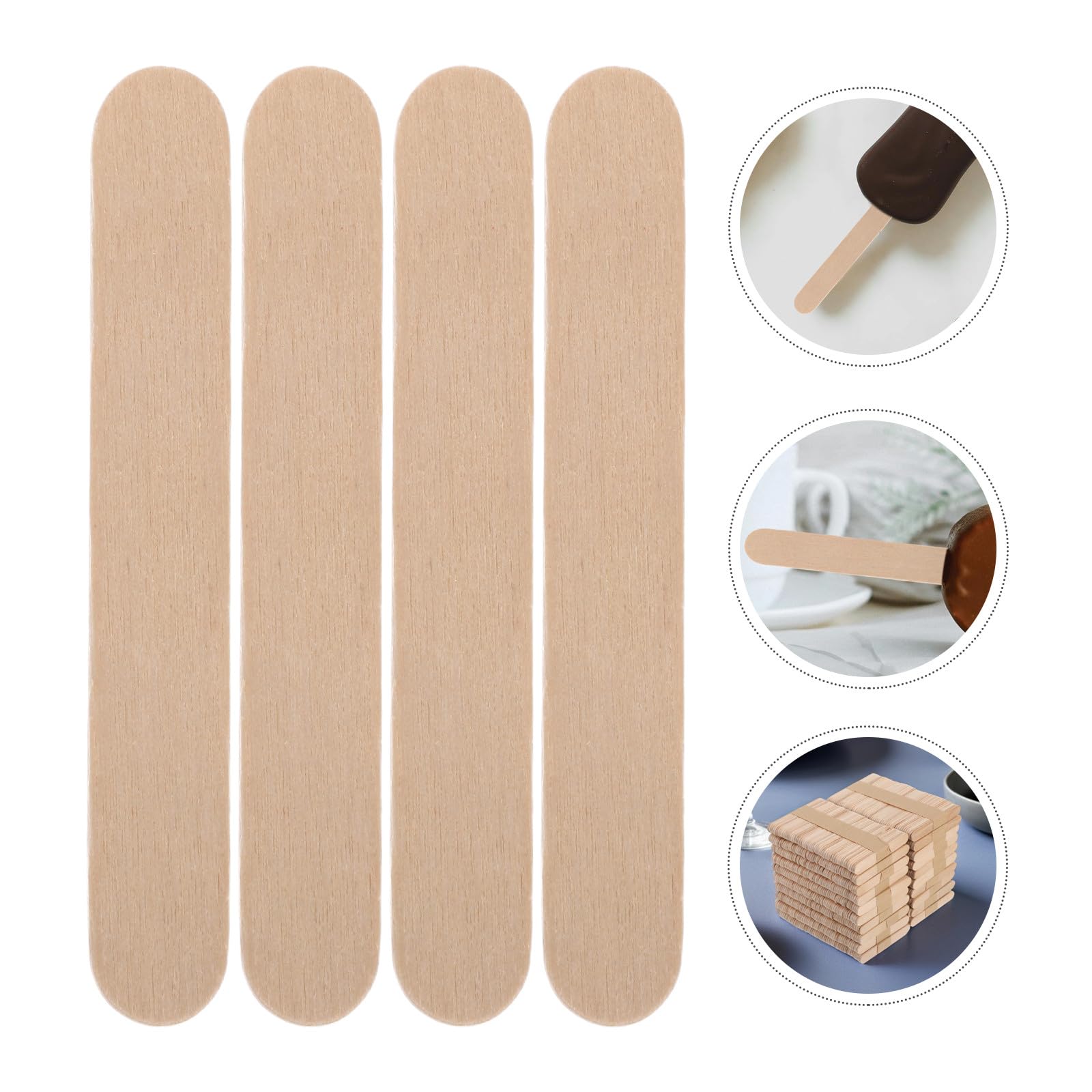 STOBAZA Palitos de Madera Natural para Manualidades 1000 Unidades 65X10X2 MM Palitos de Helado para Proyectos de Arte Escolares y Bricolaje Seguros