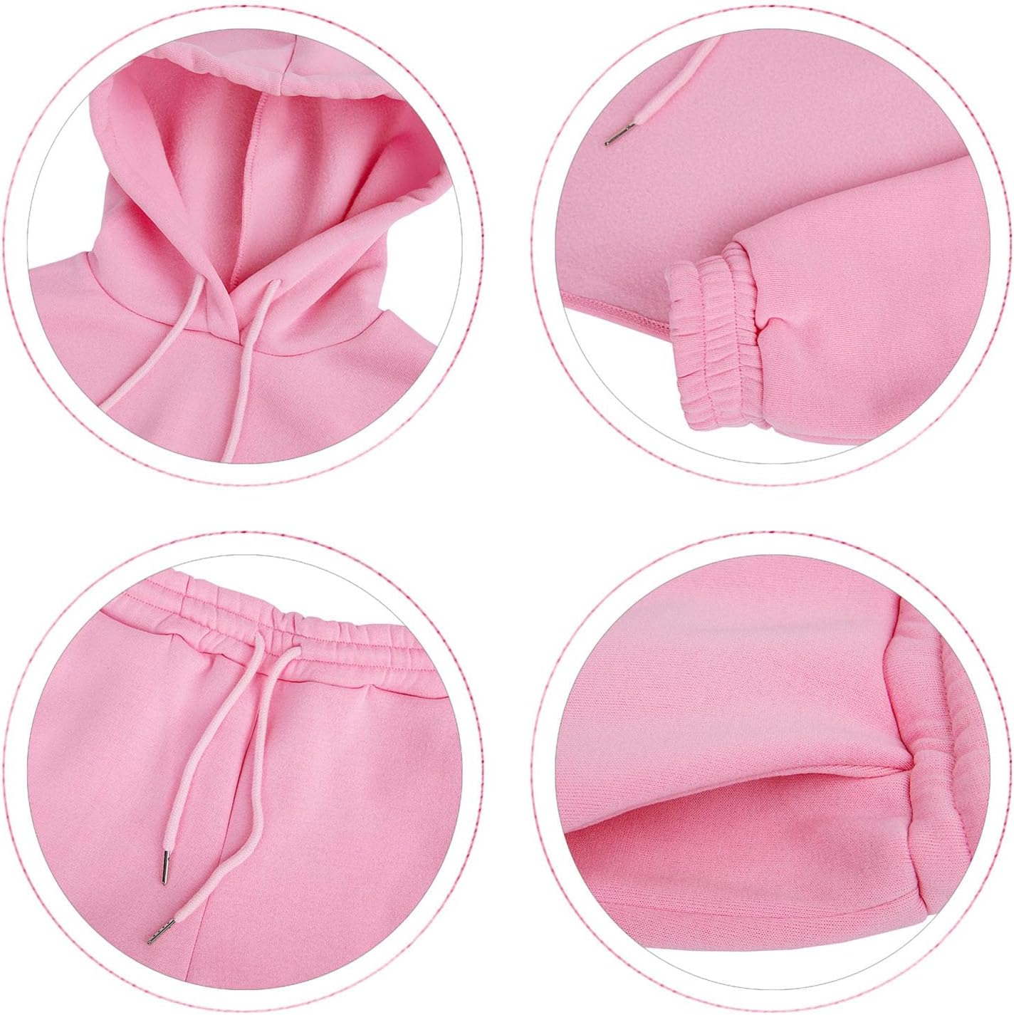 Remxi Women 3 Piece Outfits Sweatsuits Set - Sexy Long Sleeve Pullover Crop Top Hoodie Tank Joggers Sweatpants Workout Sets - Image 4