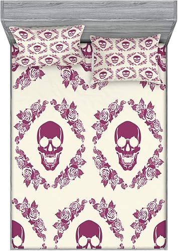 Miniatura 72 de Ambesonne Juego de sábanas bajeras y fundas de almohada de los años 90, patrón geométrico en estilo retro, formas redondas de triángulo de media