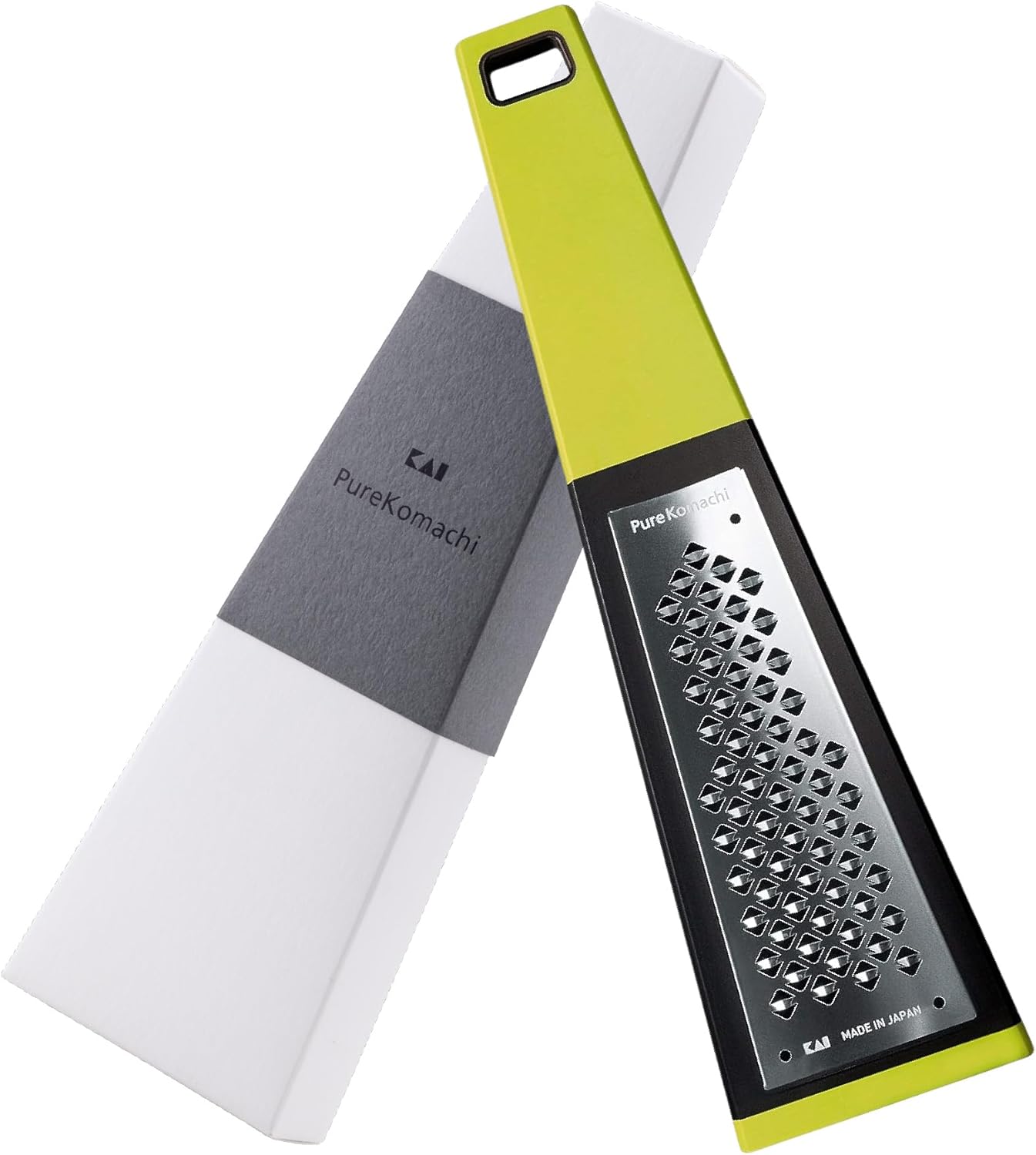 Kai KAI 020AH0252 Cheese Grater, Thin Sliced Cheese, Pizza Cheese, Pure Komachi, Pique Squeezer, Green, Made in Japan
