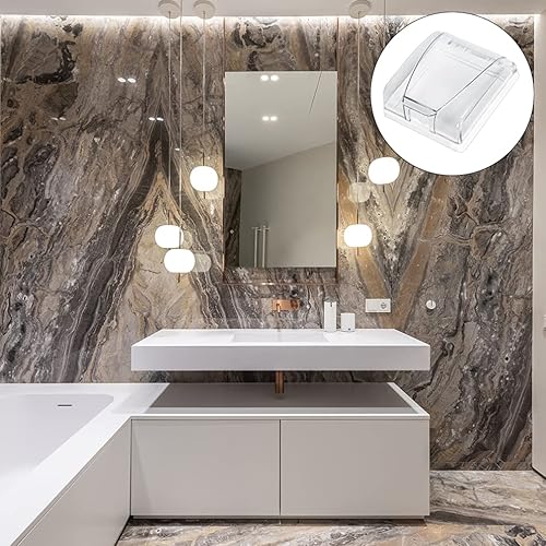 Miniatura 3 de 4 unids caja 86 cubierta de interruptor Conjoined Socket Case Protector de pared Socket Cover Socket Protective Case Wall Plug Covers Wall Cover