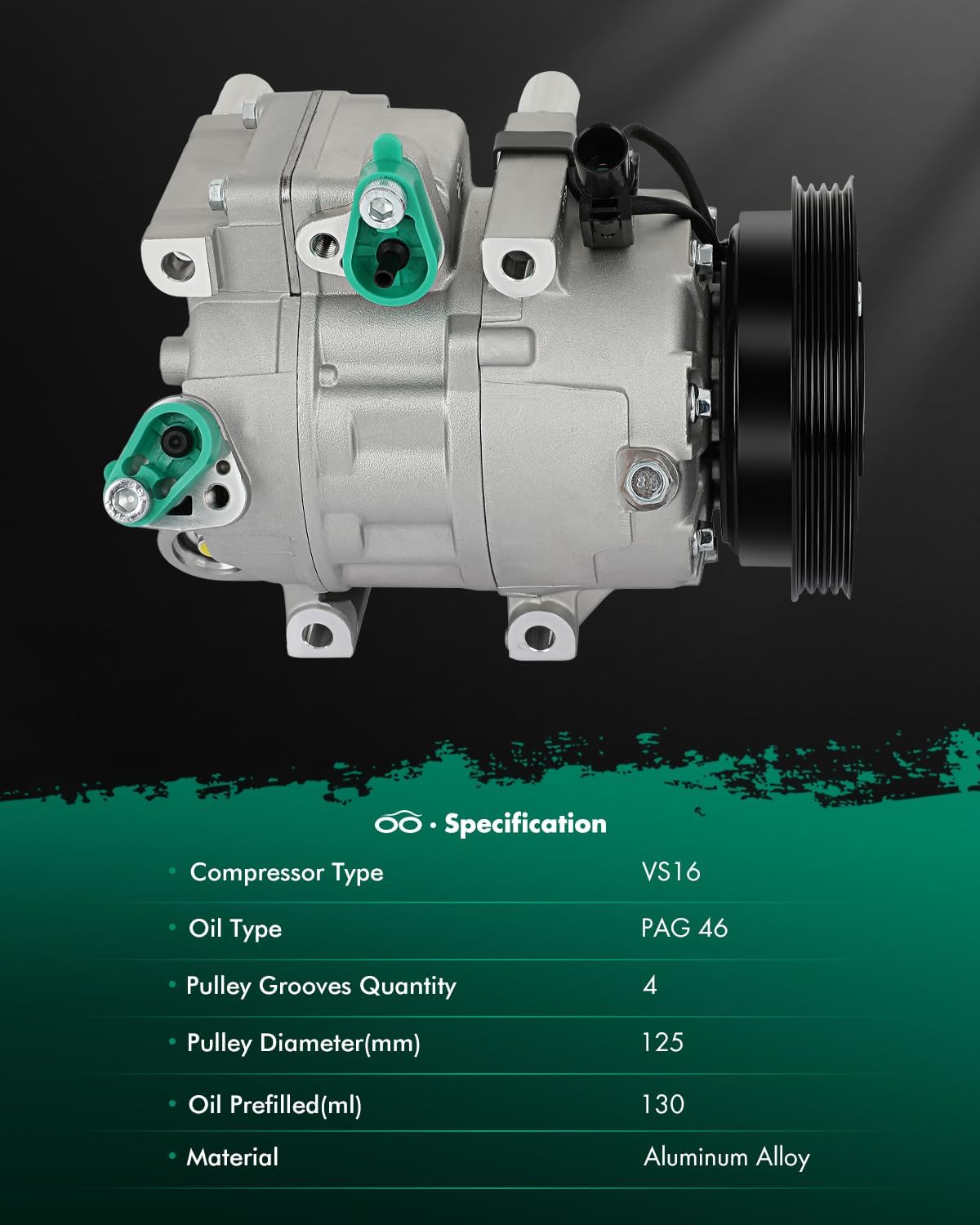 SCITOO AC Compressor for Hyundai for Elantra 1.8L 2011-2012, Fast Cooling Air Conditioner Compressor for Hyundai for Elantra 2.0L 2007-2012