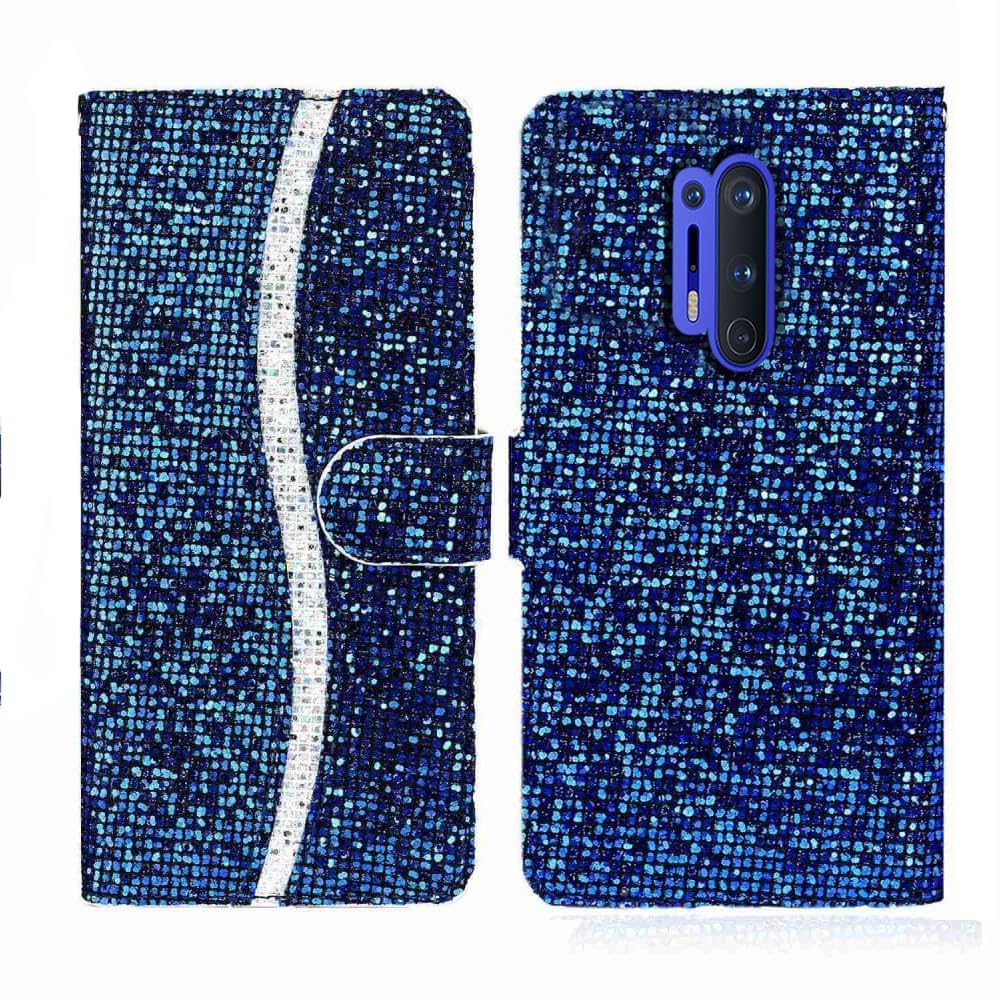 ClickCase for Oneplus 8 Pro Bling-Bling Glitter Sequin Rhinestone Magnetic Card Holder Wallet Flip Cover for Oneplus 8 Pro Case for Girl/Women (Sparkling Blue) (B0CC9QB1SG) Amazon Price History, Amazon Price Tracker