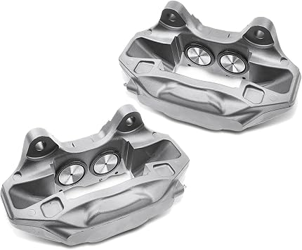 Brake Caliper 2X Aluminum Disc for VW for TOUAREG 3.2L/5.0L 4.2L 2006-2009 2011-3.6L 2007-3.0L 2010-2017 Front Left and Right M8X1.25 without Bracket 4 Pistons