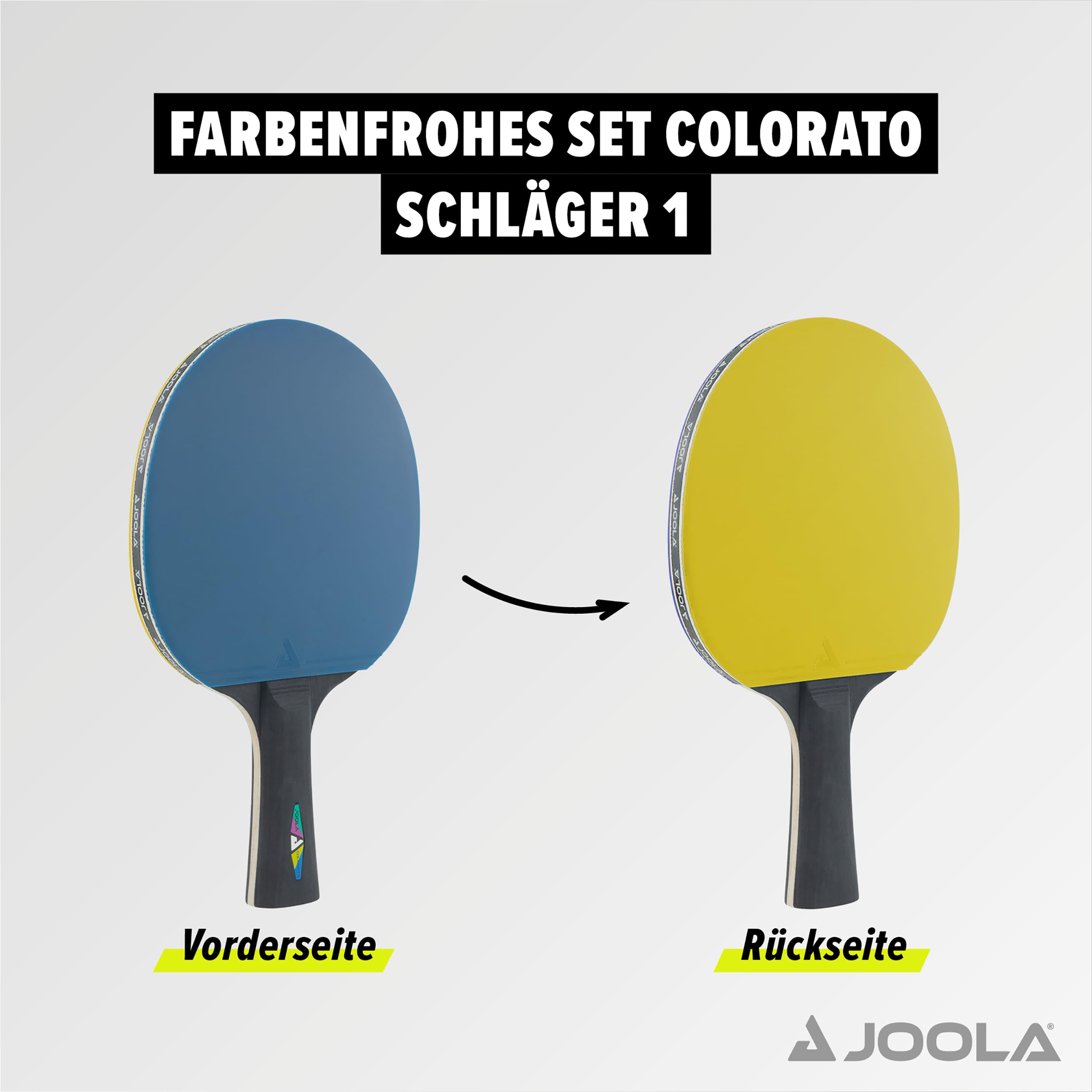 Joola - Set di Racchette da Ping Pong, 2 Racchette + 8 Palline, Ideale per Famiglie, Principianti e Professionisti