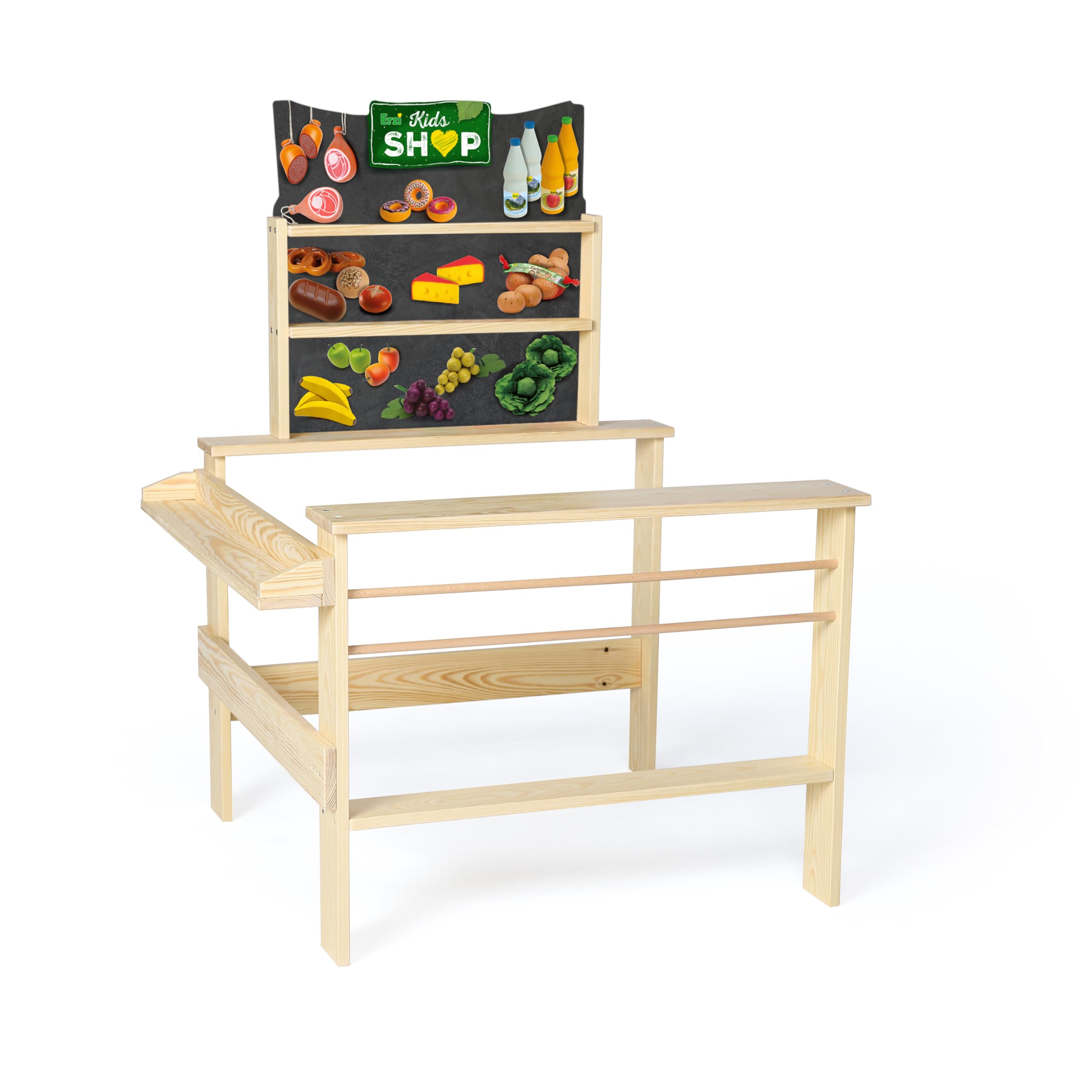 Erzi 10071 Kaufladen Kids Shop aus Holz, Kaufladenspielzeug für Kinder | Kaufmannsladen, Rollenspiele, Kreative Spielwelten gestalten