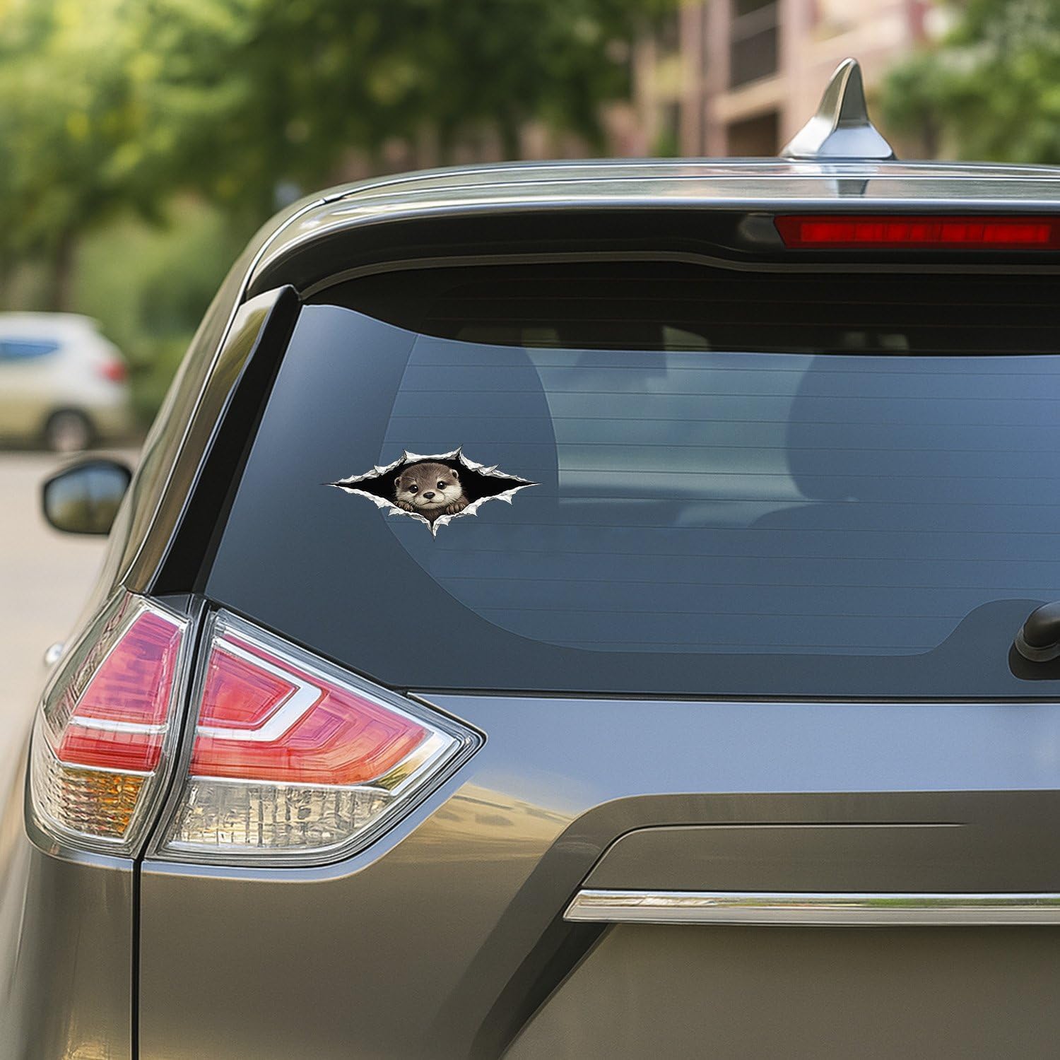 Cute Otter Decal Waterproof UV DTF Vinyl – Realistic Baby Otter Sticker for Cars, Water Bottles, Window Decal, Wall Art Decoration for Laptop, Vehicle, Mirror & Smooth Surfaces STK2026-047-QAN image 4