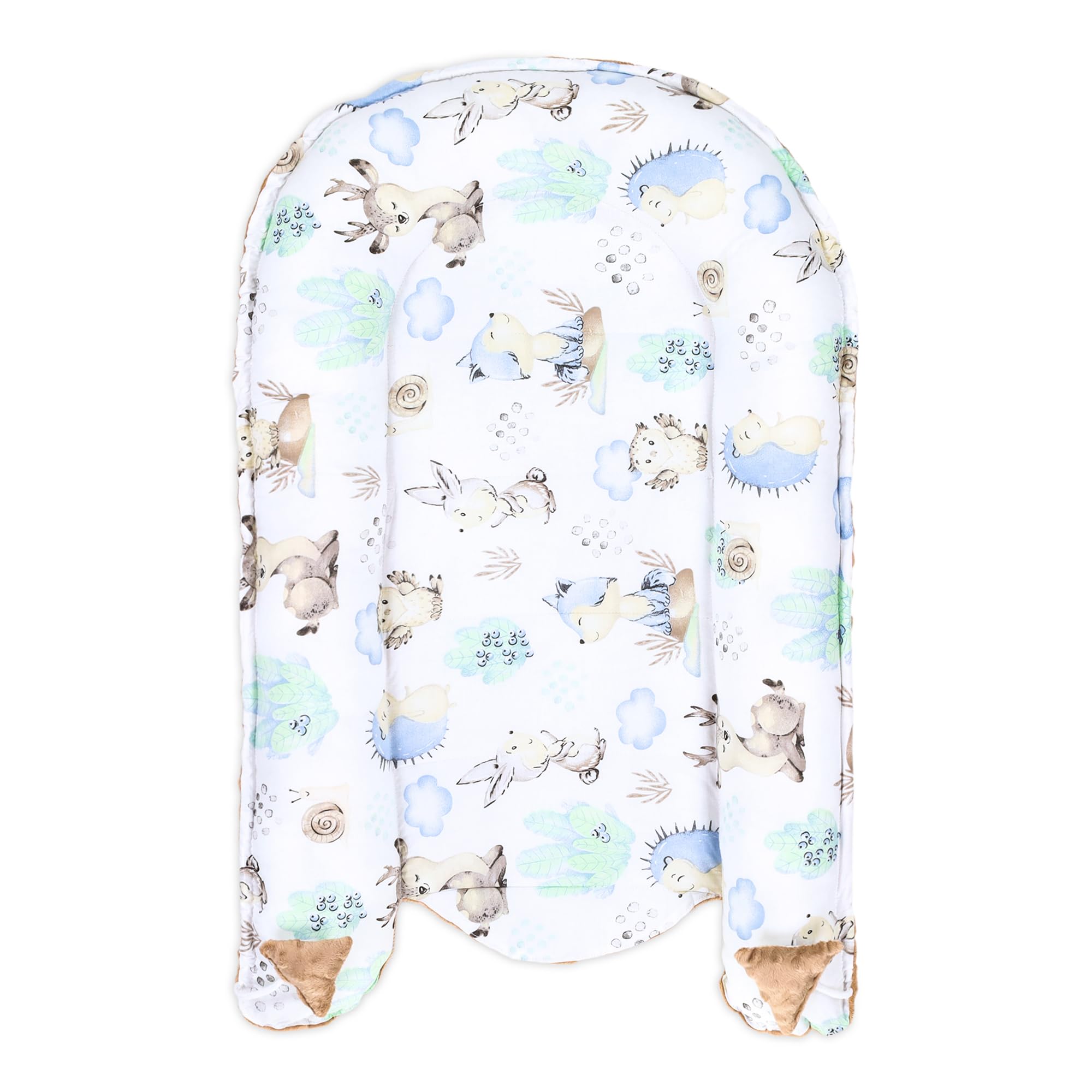 Riduttore lettino neonato - 90x50 cm nido culla pod cocoonababy babynest antisoffoco per bambina e bambino baby nest per neonati Riccio cachi