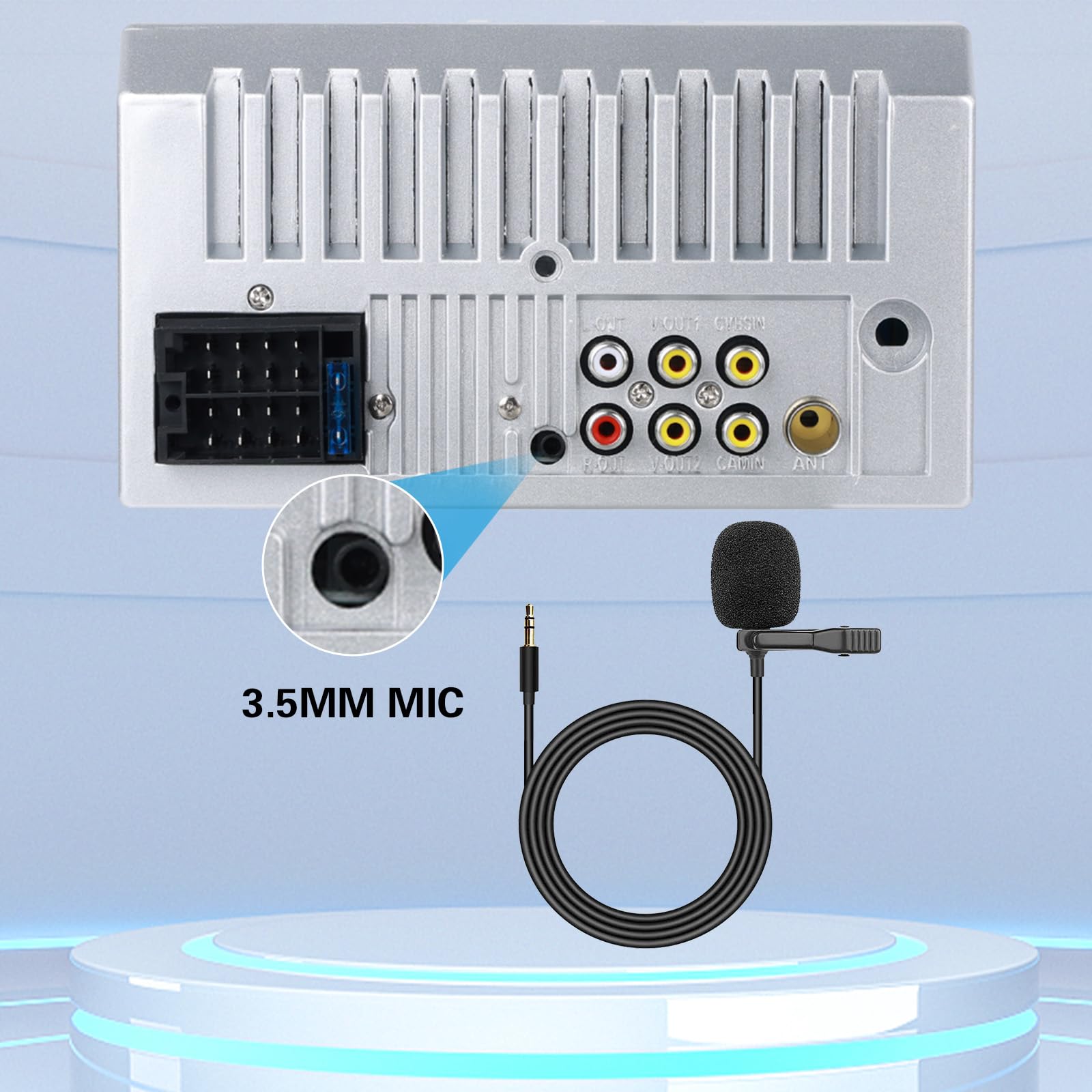 Microfono Esterno Per Autoradio Con Jack 3.5mm - Riduzione Rumore Per Chiamate In Auto - Foto 10