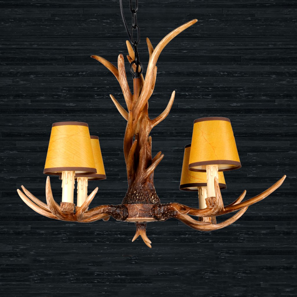 SYAXVOM & Perfect ** - American Village Retro Antlers Chandeliers Villas Hotel Living Room Bedroom Restaurant Lighting Simple Ideas