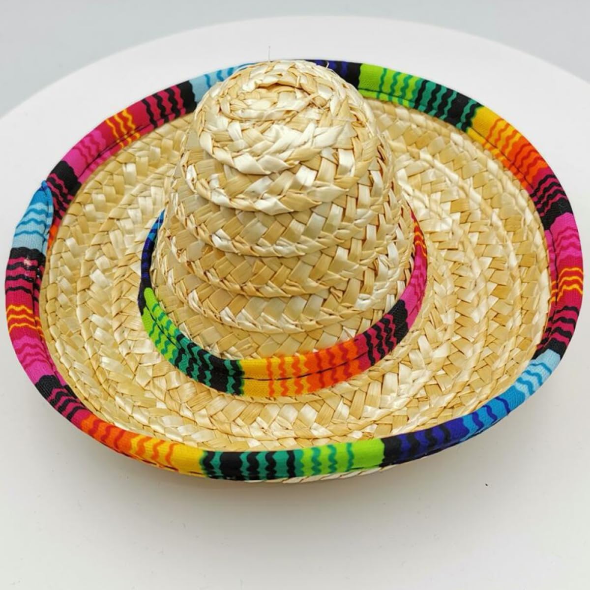 2pcs Mini Mexico Straw Hat PET Hair Hoop for Dogs Halloween Season image 5