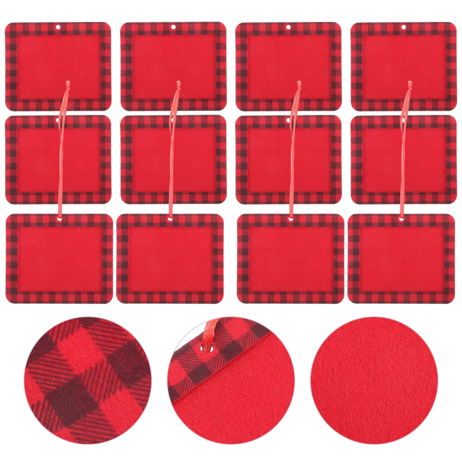 Abaodam 36piezas Adornos De Navidad De Fieltro Forma De Marco De Fotos Colgantes Decorativos Para Fotos Navideñas Para Fiestas y Decoraciones Del Hogar