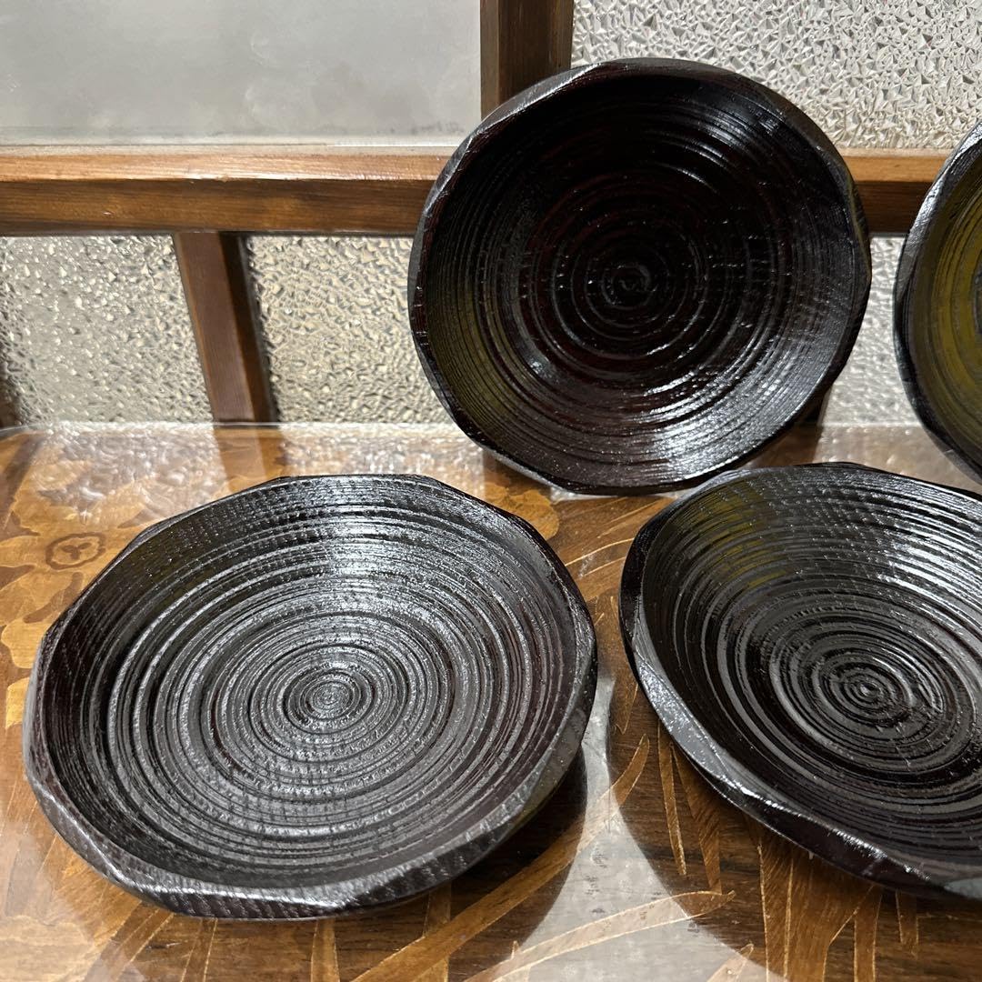 村瀬治兵衛　独楽　銘々皿　５客 村瀬治兵衛 独楽 銘々皿 5客 V118415112 ブランド 品 通販