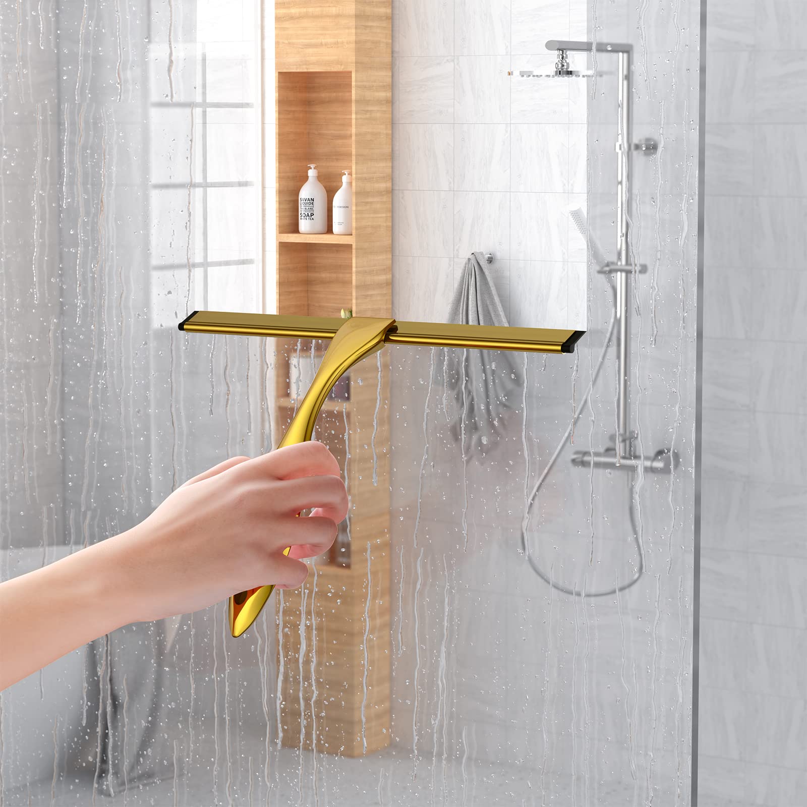 Lavavetri Multiuso In Acciaio Inox – Tergicristallo Per Doccia, Finestre, Auto, Specchi E Bagno