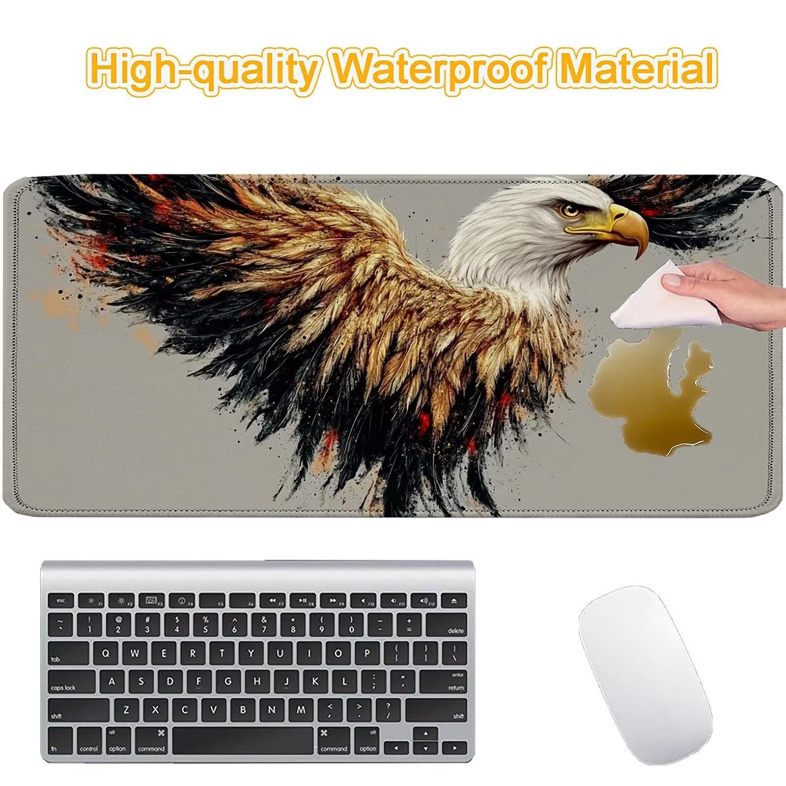 Tappetino Mouse 900x450mm | Superficie Ultra-Liscia, grigio 0-z364