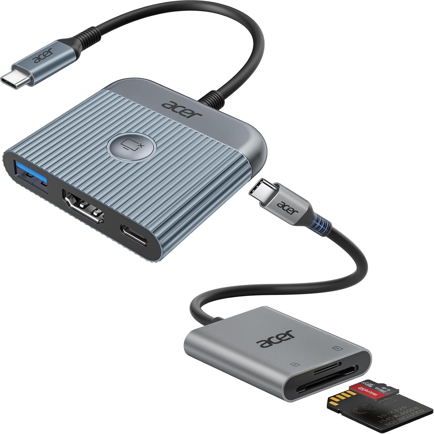 USB C SD Card Reader Bundle with 3 in 1 USB C to HDMI Adapter