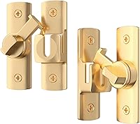 Vista 12 de 2 piezas de pestillo de puerta de granero de 180/90 grados, cerradura deslizante para puerta de granero, cerradura de pestillo de puerta corredera