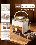 48 Cube Double Deck Ice Maker,Portable Freezer Ice Maker with Easy Press Lid Counter top for Freezer Mini Ice Mold Container with Bin Tongs Ice Small Bucket for DIY Whiskey Cocktail (White)