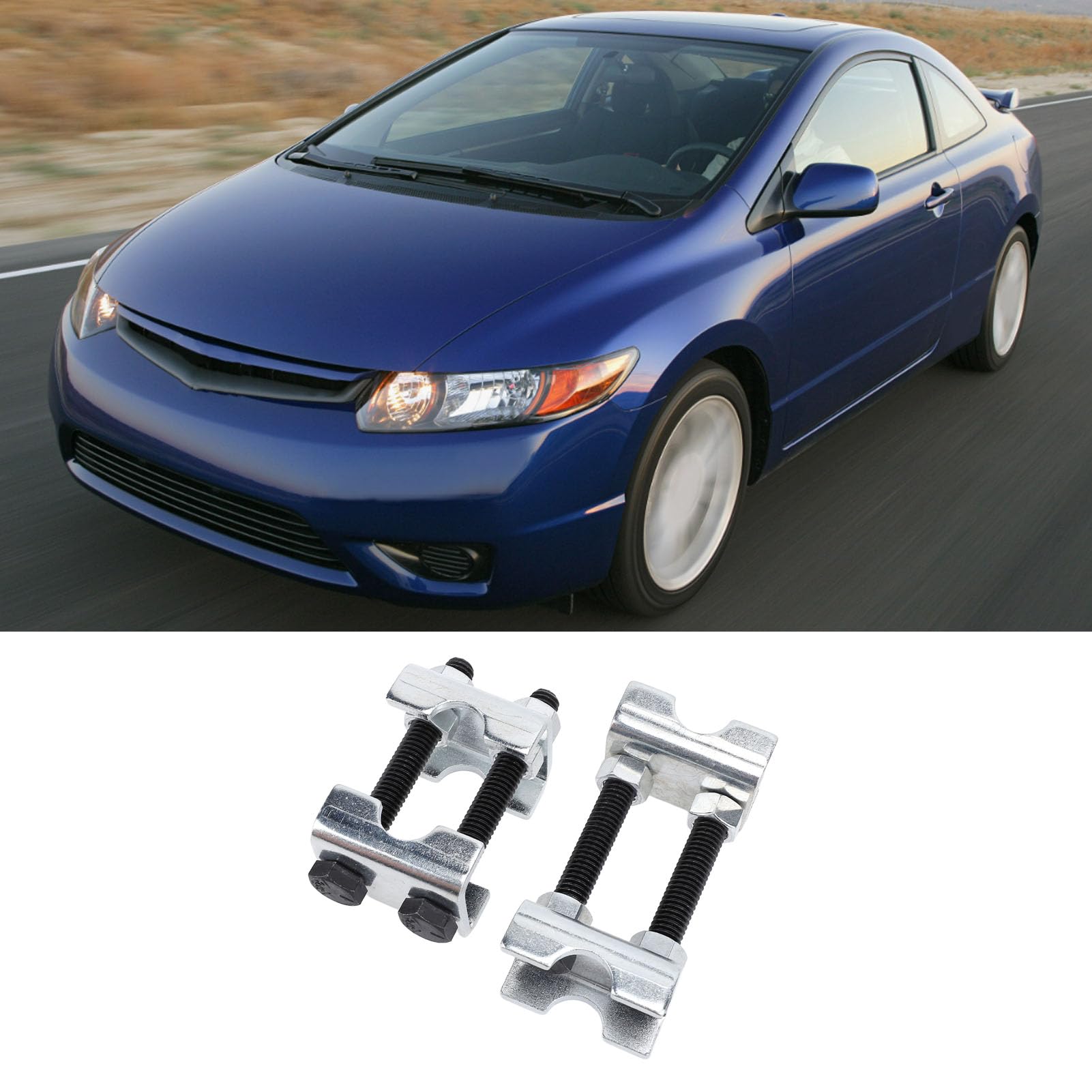 Separador de muelles ajustable en 2 posiciones, metal de alta resistencia, altura de elevación, 2,5 cm a 5,1 cm, compresor de resorte helicoidal para camiones y coches