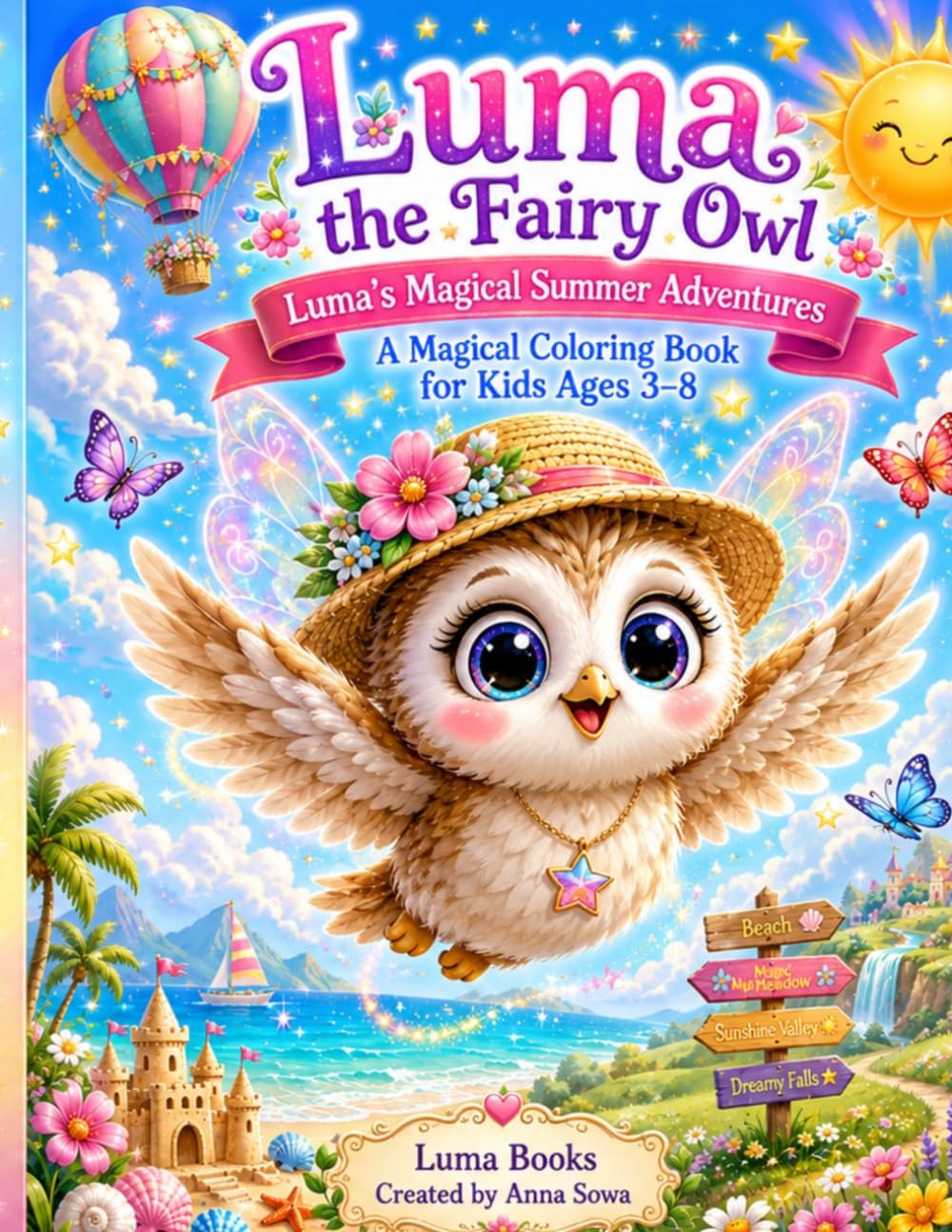 Luma the Fairy Owl: Luma’s Magical Summer Adventures: A Magical Coloring Book for Kids Ages 3–8