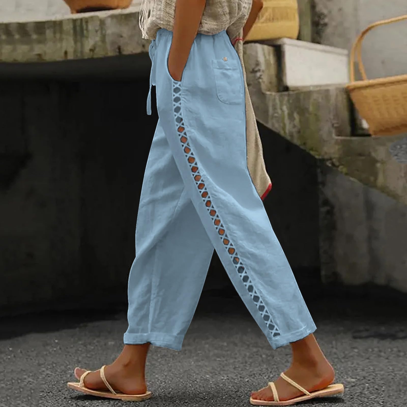 Puimentiua Pantaloni Estivi In Lino Pantaloni in lino Donna