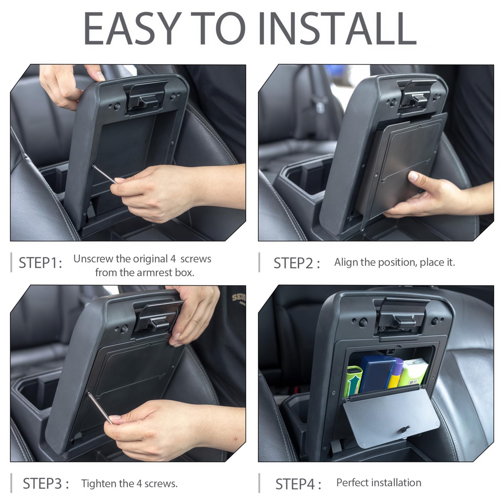 JDMCAR One-Touch Hidden Storage Box Compatible with 2024 2025 2026