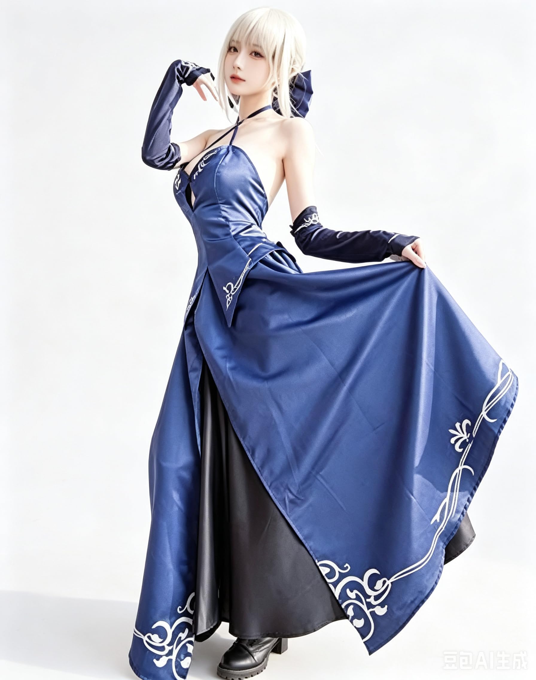 Amazon.co.jp: FGO Fate 黒化セイバーオルタ ドレス コスプレ衣装 +