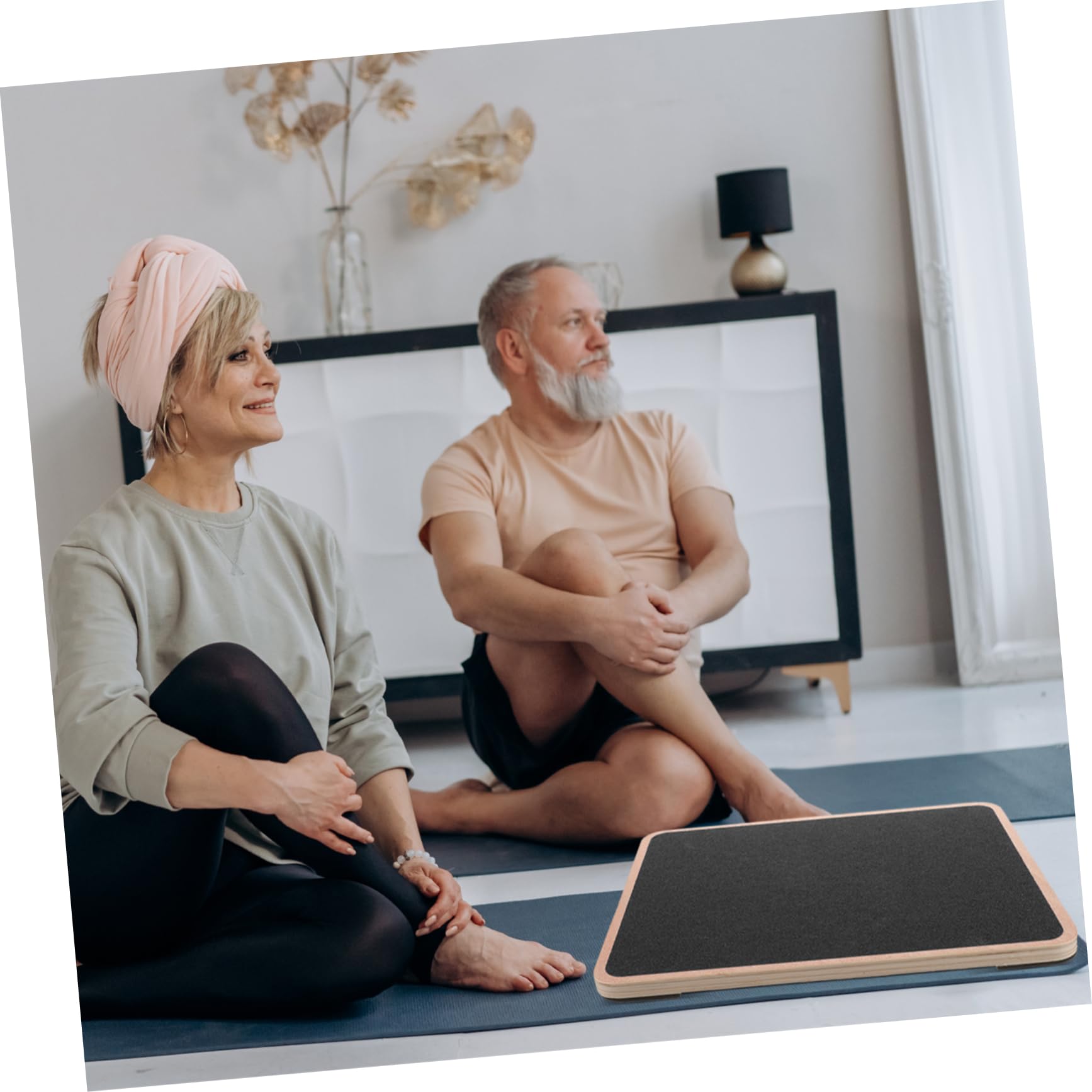 TOYANDONA Piattaforma Allenamento per Adulti Attrezzatura per Yoga e Fitness con Design e Stabilità Ottimale per Esercizi Coordinazione e Bilanciamento