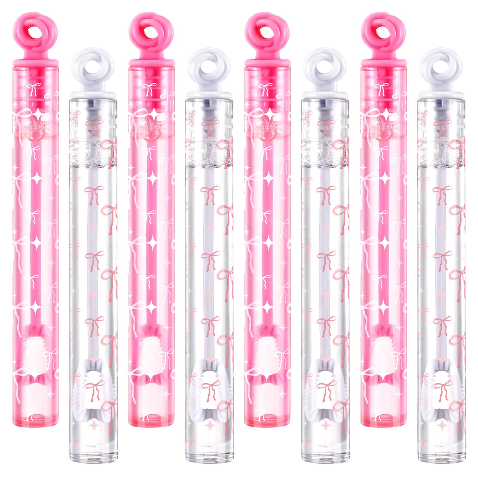 Rotatingpals 32 Pcs Pink Bow Bubble Wands Cute Bubbles Party Favors for Adult Summer Activity Birthday Party Goodie Bag Stuffers Gifts Wedding Supplies โ image 1