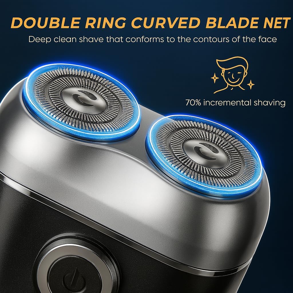 2025 New Electric Cordless Waterproof Shaver for Men Painless Quick Charge TravelReady Wet Dry Portable mini Shaver