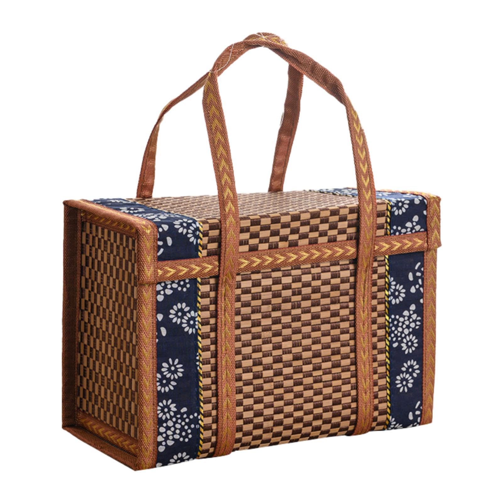 Bamboo Woven Basket Folding Food Container for Gift Wrapping Festivals Party S|Home & Garden| Kitchen Dining & Bar| Kitchen Storage & Organization| Food Storage Containers-image-46