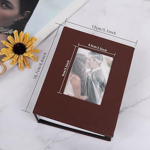 Miniatura 5 de RECUTMS Álbumes de fotos de 100 bolsillos de 4 x 6 pulgadas, página blanca, para niños, niños, familia, libro de fotos de piel sintética, para boda,