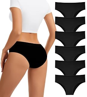 dmuveo Womens Cotton Underwear Hispter Soft Bikini Panties Breathable Stretch Low Rise Ladies Multipack - Amazon product rated Grade B