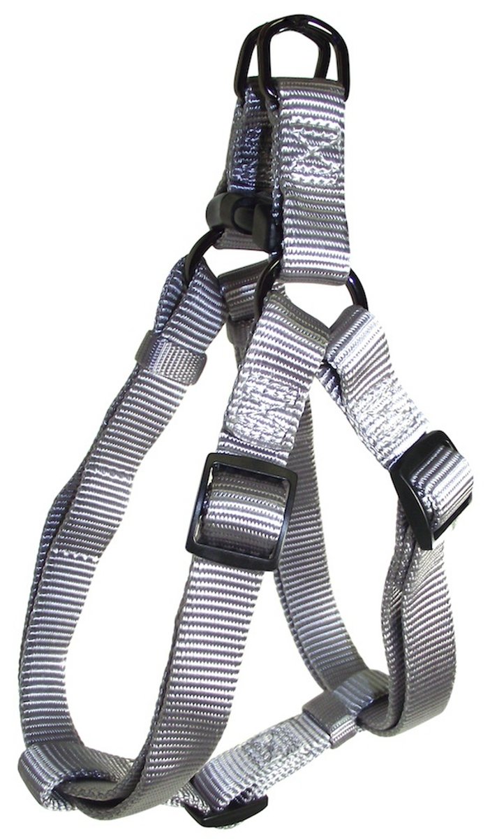 Hamilton Gun Metal Series Adjustable Easy on Dog Harness, 5/8-Inch by 12 to 20-Inch, Amethyst