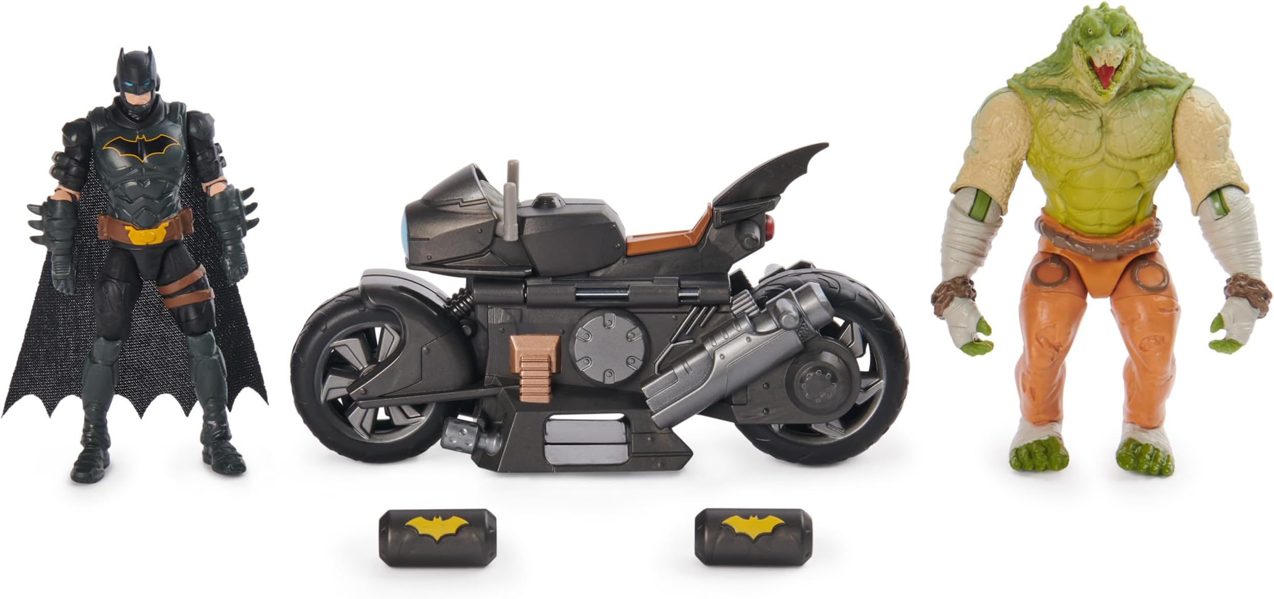 Transforming Batcycle Battle Pack with Batman and Killer Croc Action Figures, Toys for Girls Ages 4 and Up (Spin Master 6067444)