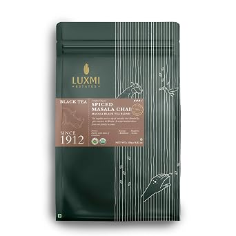 Luxmi Spiced Assam CTC Tea, Masala Chai Blend from India, TASTING NOTES Aromatic, bright, robust, spicy & zesty, 250 Grams