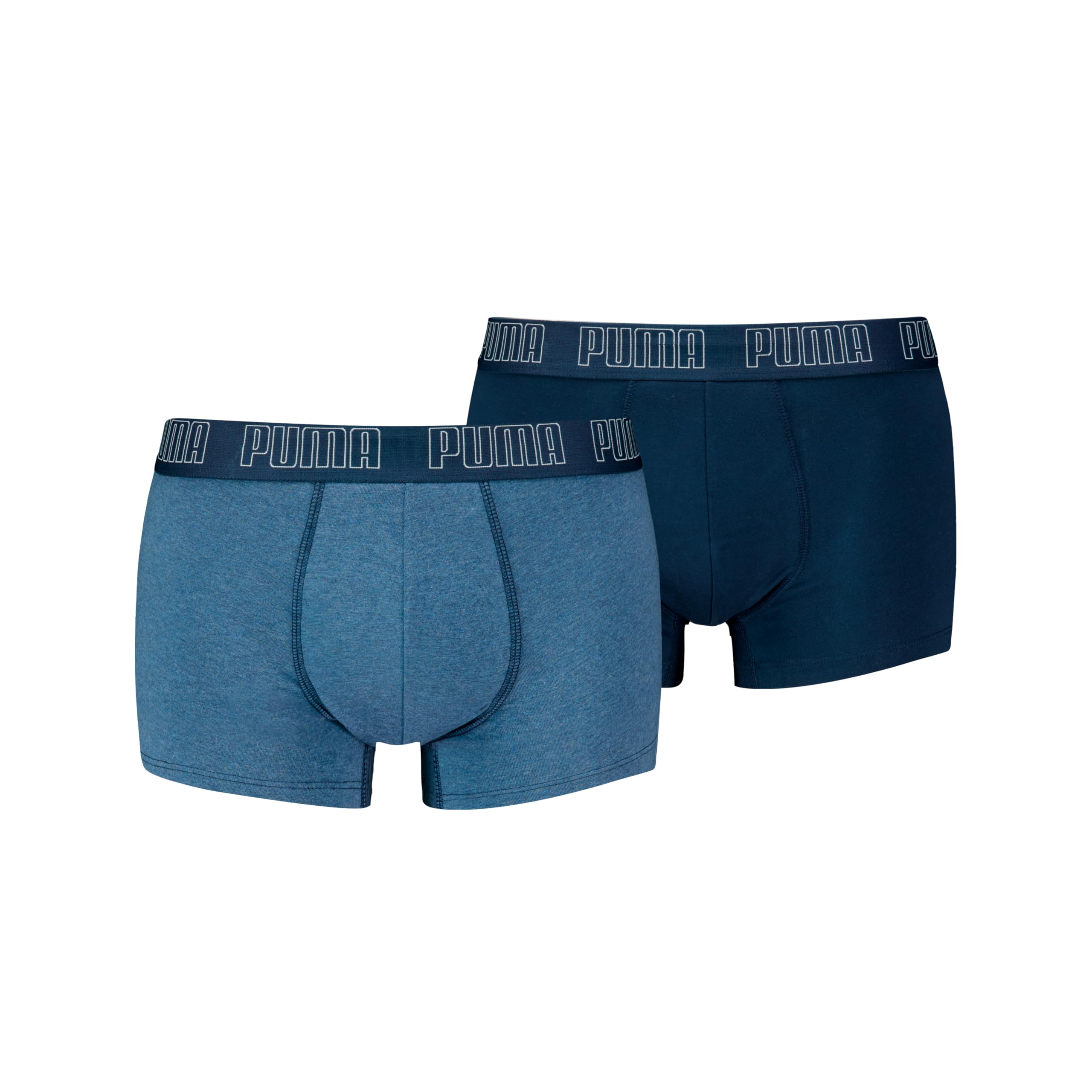 PUMA Boxer Trunk Boxershorts Men Herren Everyday Unterhose Pant Unterwäsche 2er Pack, Farbe:007 - Denim, Bekleidungsgröße:S