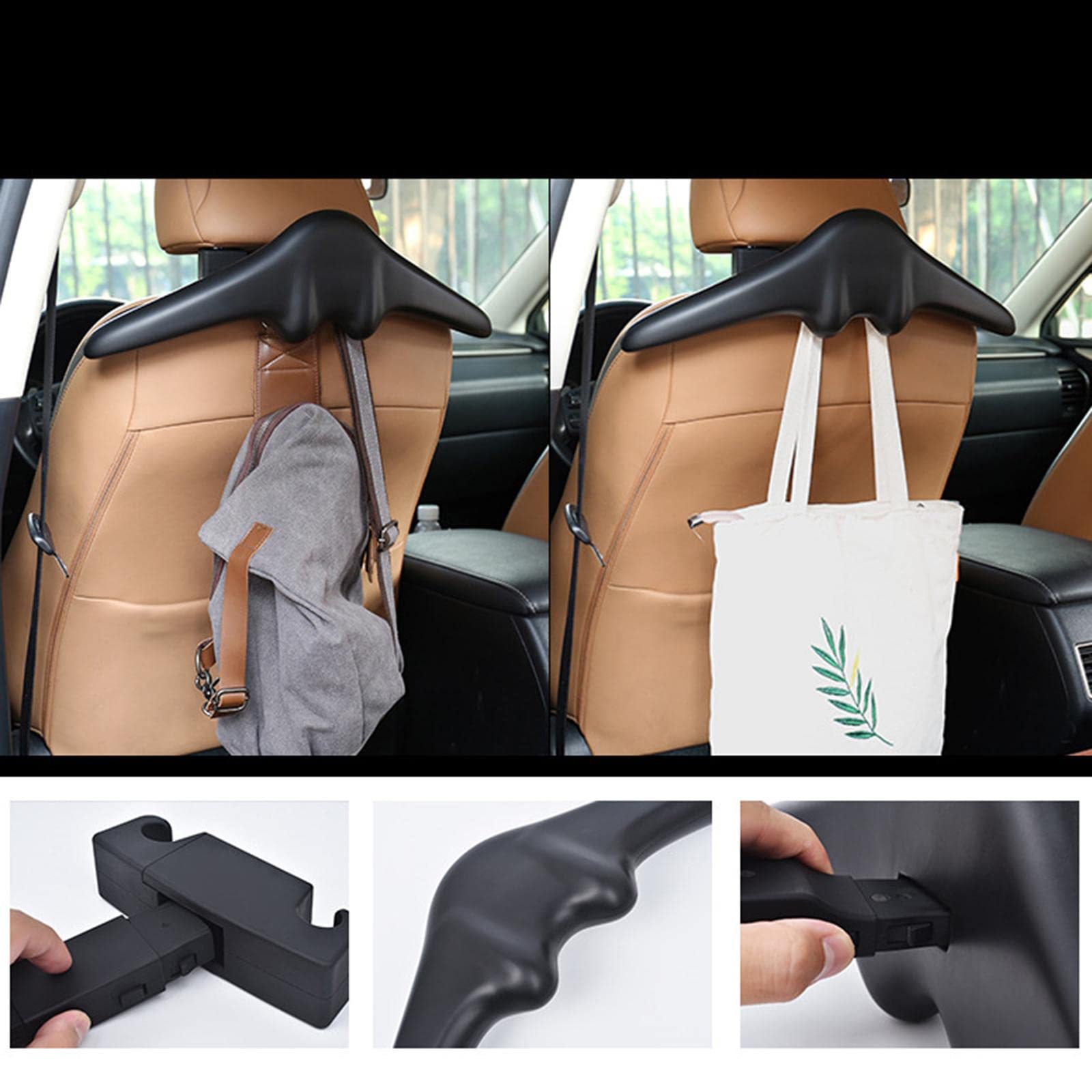 Percha Multifuncional para Coche, Percha de Portátil, Adecuada para