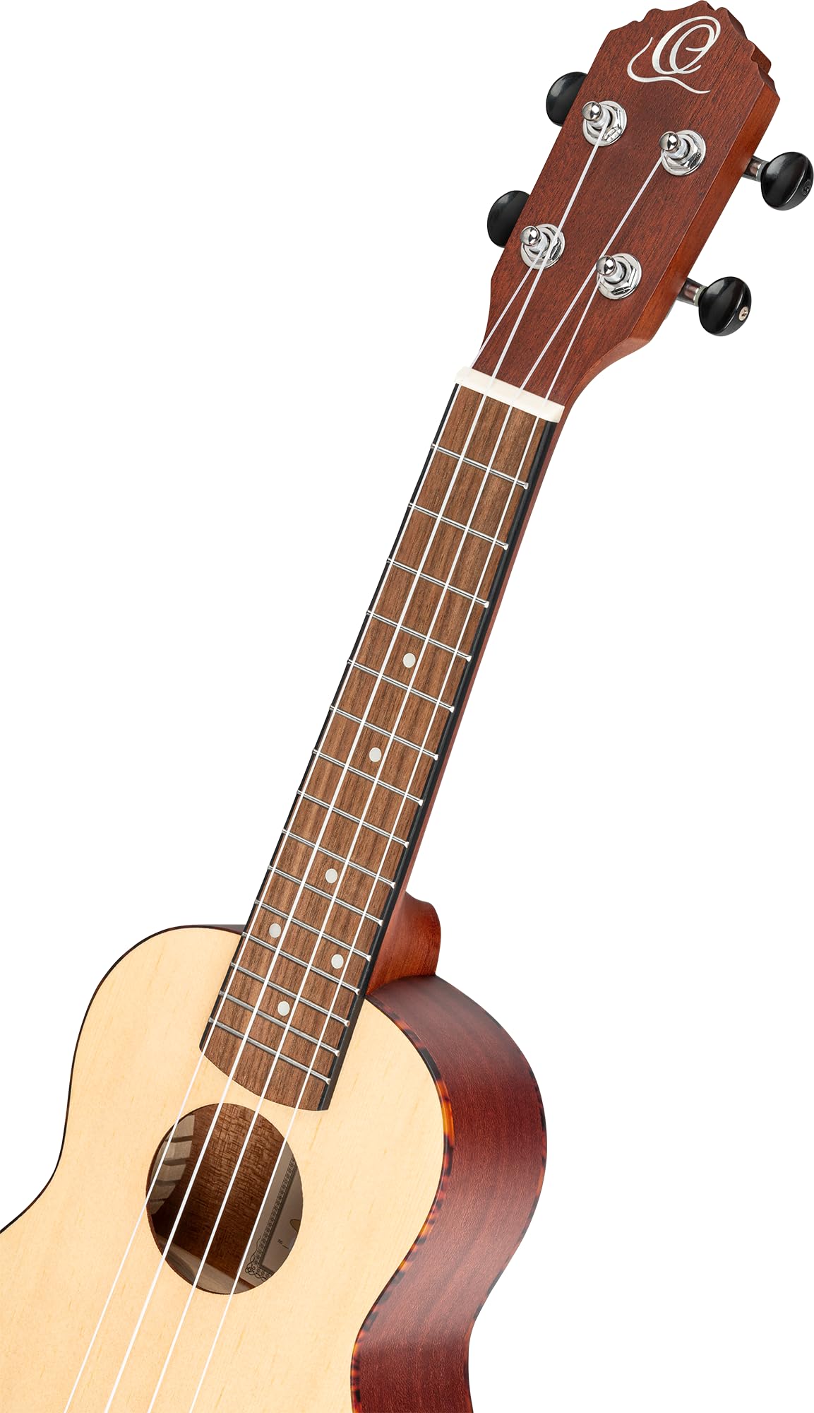 Ortega Guitars Ukulele Soprano Acustico – Bonfire Series – Abete Rosso / Sapele, Natural (RU5-SO)