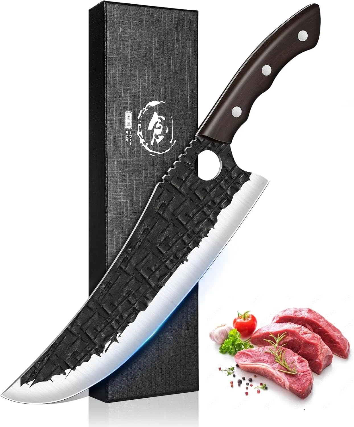 TIJERAS Viking Knife Camping Chef Knives Grill Knife for Outdoor Camping BBQ Cooking 9 8 Inch Big Hand