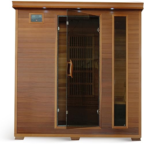 Blue Wave Klondike 4-Person Cedar Infrared Sauna with 9 Heaters