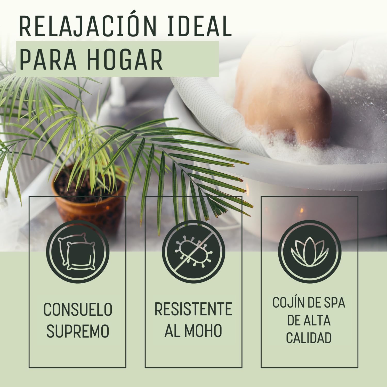SilverRack Cojín de baño Blando [Blanco 4D] - Almohada Cervical para bañera con ventosas como Accesorio de bañera - Cojín para bañera - Cojín de baño con Ajuste ergonómico