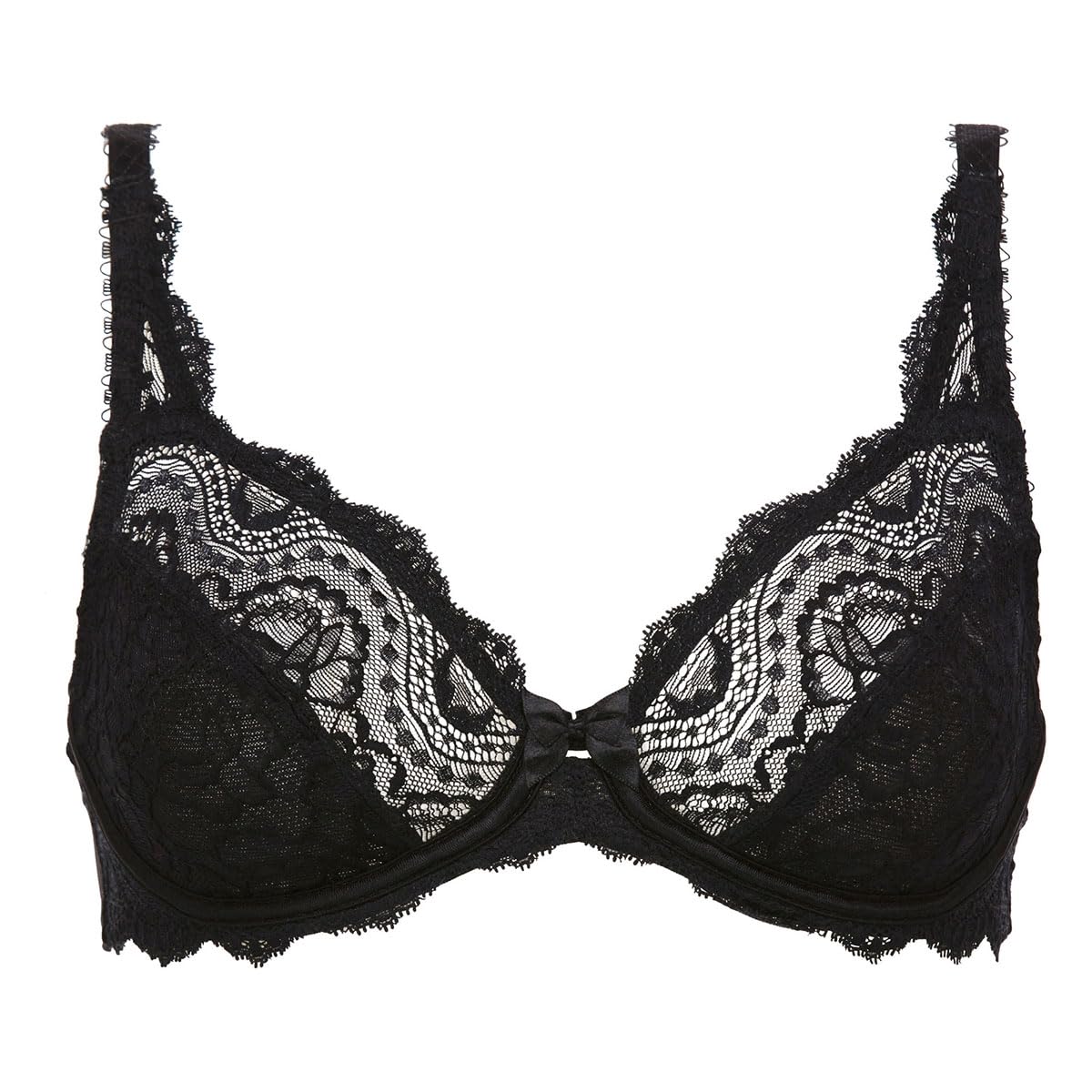 Playtex Women's Flower Elegance Full Cup Everyday Bra, Black, 36E (Manufacturer Size: 95F)
