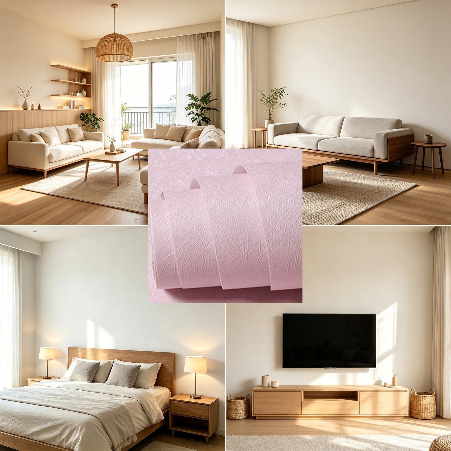 Vinilo Adhesivo Autoadhesivo Removible Impermeable Moderno Papel Pintado Pelar y Pegar para Muebles, Encimeras y Revestimiento de Paredes, Pink, 60cmx5m