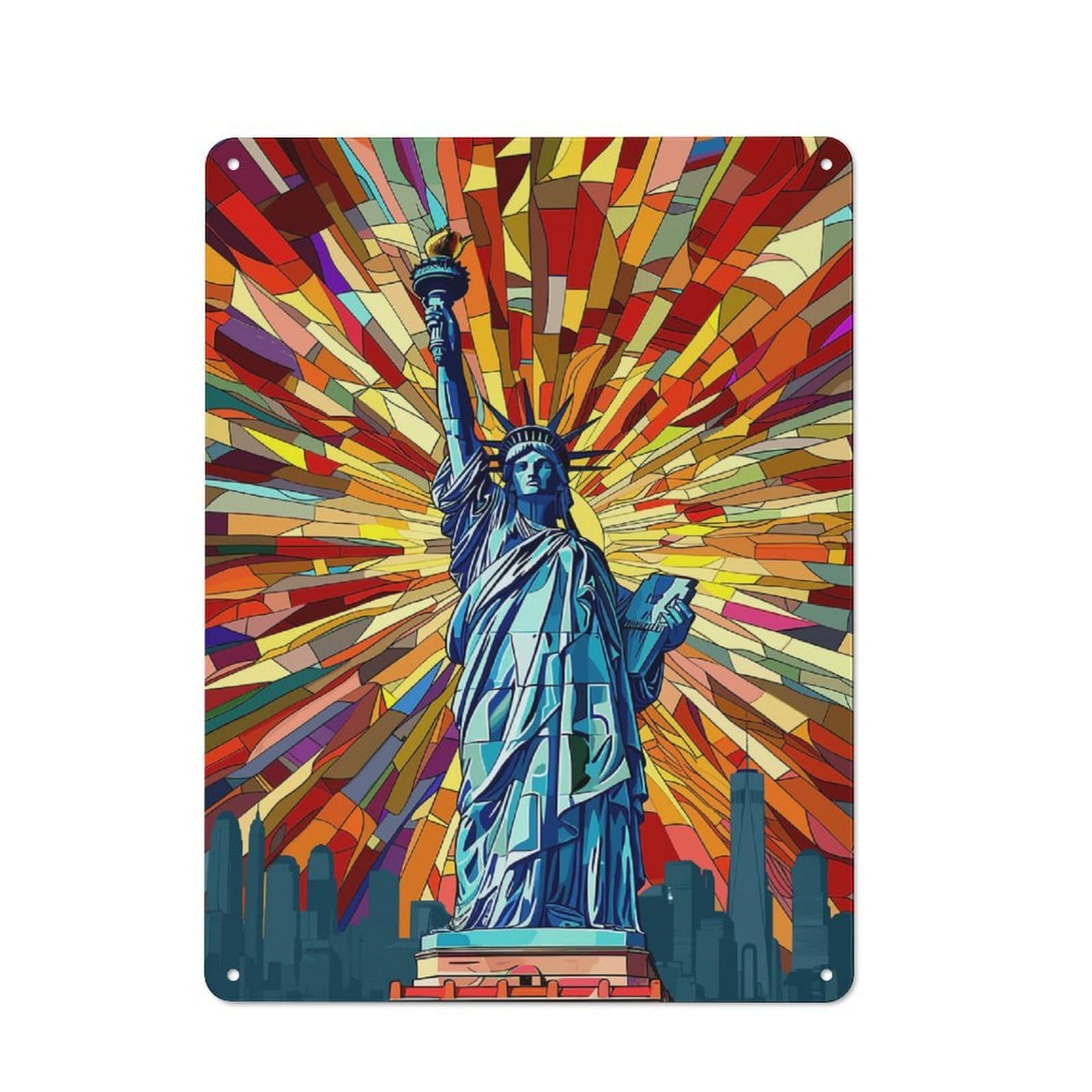 Junmoney Liberty Picasso Cubism Art Vintage Cafe Metal Sign 40X30cm Featuring Bistro Wall Plaque For Tea Room, Shop Wall Or Breakfast Area
